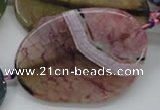 CAA559 15.5 inches 38*52mm freeform dyed madagascar agate beads