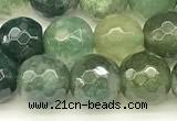 CAA5745 15 inches 6mm faceted round moss agate beads