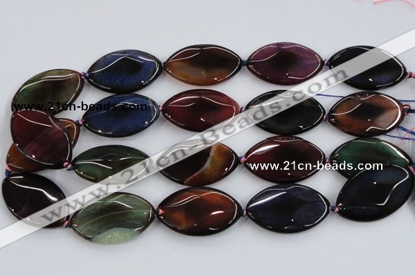 CAA585 15.5 inches 25*40mm faceted marquise dragon veins agate beads