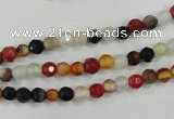 CAA706 15.5 inches 4mm faceted round fire crackle agate beads
