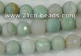 CAA715 15.5 inches 10mm faceted round fire crackle agate beads