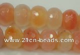 CAA767 15.5 inches 12*16mm faceted rondelle agate beads wholesale
