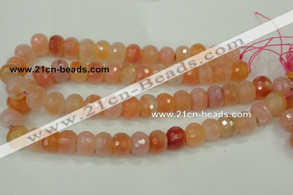 CAA767 15.5 inches 12*16mm faceted rondelle agate beads wholesale