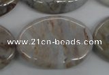 CAA776 15.5 inches 25*35mm oval New Brazilian agate beads