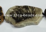 CAA981 35*45mm � 45*68mm nuggets natural fossil wood agate beads