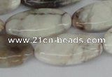 CAB105 15.5 inches 15*30mm oval natural brazil agate gemstone beads