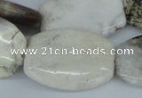 CAB107 15.5 inches 25*35mm flat drum natural brazil agate beads