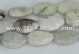 CAB108 15.5 inches 12*17mm flat teardrop natural brazil agate beads