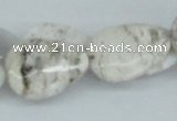 CAB109 15.5 inches 18*25mm flat teardrop natural brazil agate beads