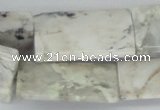 CAB116 15.5 inches 22*34mm flat column natural brazil agate beads