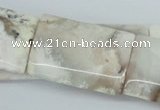 CAB117 15.5 inches 25*35mm flat column natural brazil agate beads