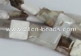 CAB118 15.5 inches 12*12mm square natural brazil agate gemstone beads