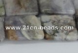 CAB120 15.5 inches 25*25mm square natural brazil agate gemstone beads
