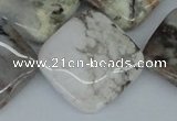 CAB123 15.5 inches 25*25mm diamond natural brazil agate beads