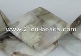 CAB124 15.5 inches 30*30mm diamond natural brazil agate beads