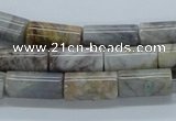 CAB133 15.5 inches 8*16mm column bamboo leaf agate beads