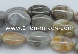 CAB148 15.5 inches 12*16mm oval bamboo leaf agate beads
