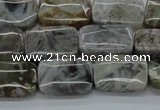 CAB158 15.5 inches 13*18mm rectangle bamboo leaf agate beads