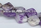 CAB190 15.5 inches 14*14mm diamond purple crazy lace agate beads