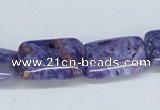 CAB208 15.5 inches 15*20mm rectangle purple crazy lace agate beads