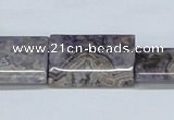 CAB213 15.5 inches 18*25mm rectangle purple crazy lace agate beads
