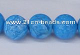 CAB223 15.5 inches 14mm round blue crazy lace agate beads