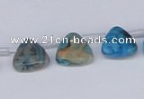 CAB226 15.5 inches 13*13mm briolette blue crazy lace agate beads