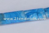 CAB234 15.5 inches 15*23mm rectangle blue crazy lace agate beads