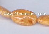 CAB256 15.5 inches 15*25mm oval lemon crazy lace agate beads