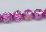 CAB271 15.5 inches 12mm round fuchsia crazy lace agate beads
