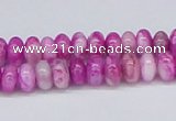 CAB275 15.5 inches 5*8mm rondelle fuchsia crazy lace agate beads