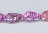 CAB277 15.5 inches 10*18mm teardrop fuchsia crazy lace agate beads