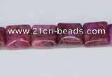 CAB280 15.5 inches 12*12mm square fuchsia crazy lace agate beads
