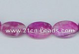 CAB294 15.5 inches 12*16mm oval fuchsia crazy lace agate beads