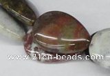 CAB368 15.5 inches 20*30mm flat teardrop ocean agate gemstone beads