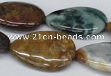 CAB369 15.5 inches 25*35mm flat teardrop ocean agate gemstone beads