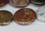 CAB373 15.5 inches 20*25mm oval ocean agate gemstone beads wholesale