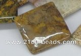 CAB379 15.5 inches 30*30mm diamond ocean agate gemstone beads