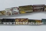 CAB380 15.5 inches 10*15mm flat column ocean agate gemstone beads