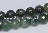 CAB385 15.5 inches 10mm round moss agate gemstone beads wholesale