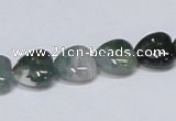 CAB406 15.5 inches 12*12mm heart moss agate gemstone beads wholesale