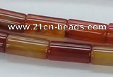 CAB512 15.5 inches 10*20mm column red agate beads wholesale