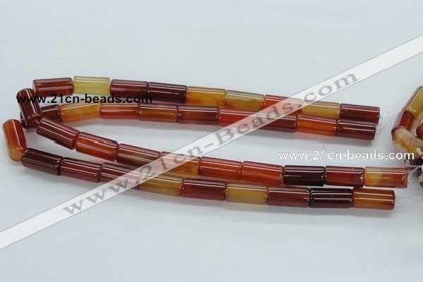 CAB512 15.5 inches 10*20mm column red agate beads wholesale