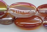 CAB529 15.5 inches 22*30mm oval AB-color red agate beads wholesale