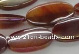 CAB530 15.5 inches 16*30mm oval AB-color red agate beads wholesale