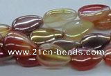CAB533 15.5 inches 10*15mm flat teardrop AB-color red agate beads