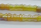 CAB548 15.5 inches 10*20mm bamboo-joint AB-color red agate beads