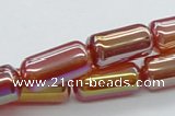 CAB550 15.5 inches 10*20mm cylinder AB-color red agate beads