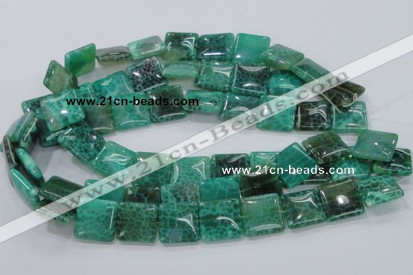 CAB59 15.5 inches 20*20mm square peafowl agate gemstone beads