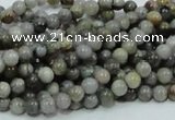 CAB65 15.5 inches 4mm round silver needle agate gemstone beads